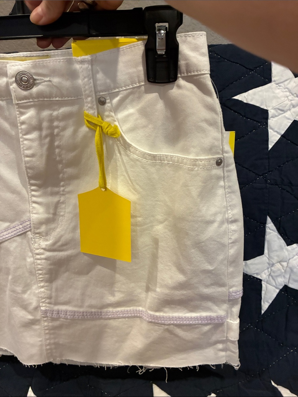 Circus NY by Sam Edelman NWT White Denim Utility Mini Skirt 2 Avail Sz 26 & 28 - Picture 8 of 10